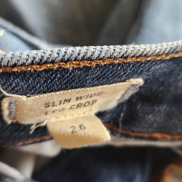 Madewell Slim Wide Leg Cropped Jeans (Reggie Wash) - Picture 9 of 14
